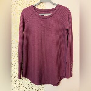 Chaser Women's Purple Thermal Long Sleeve Top size Small
